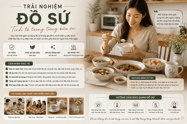 TRẢI NGHIỆM SỬ DỤNG ĐỒ SỨ – TINH TẾ, SANG TRỌNG VÀ NÂNG TẦM KHÔNG GIAN SỐNG
