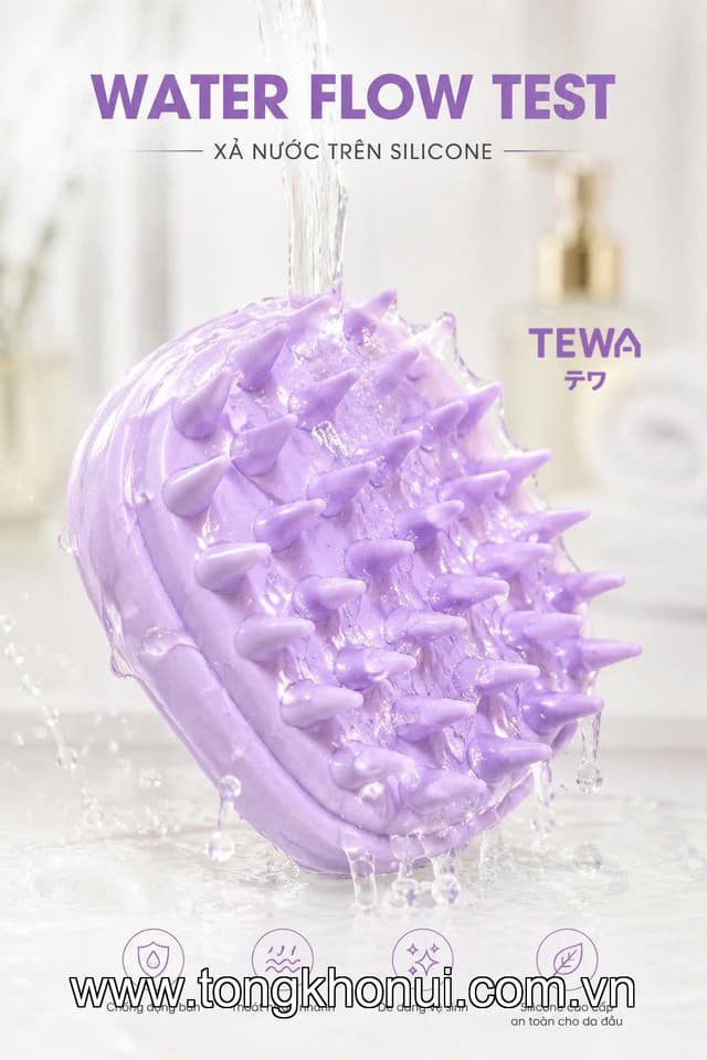 LƯỢC GỘI MASSAGE DA ĐẦU TEWA – LƯỢC GỘI ĐẦU TẠO BỌT, MASSAGE THƯ GIÃN CHUẨN SPA (MÃ 80068)