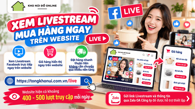 📢 THÔNG BÁO ĐĂNG KÝ GẮN LINK LIVESTREAM TRÊN WEBSITE