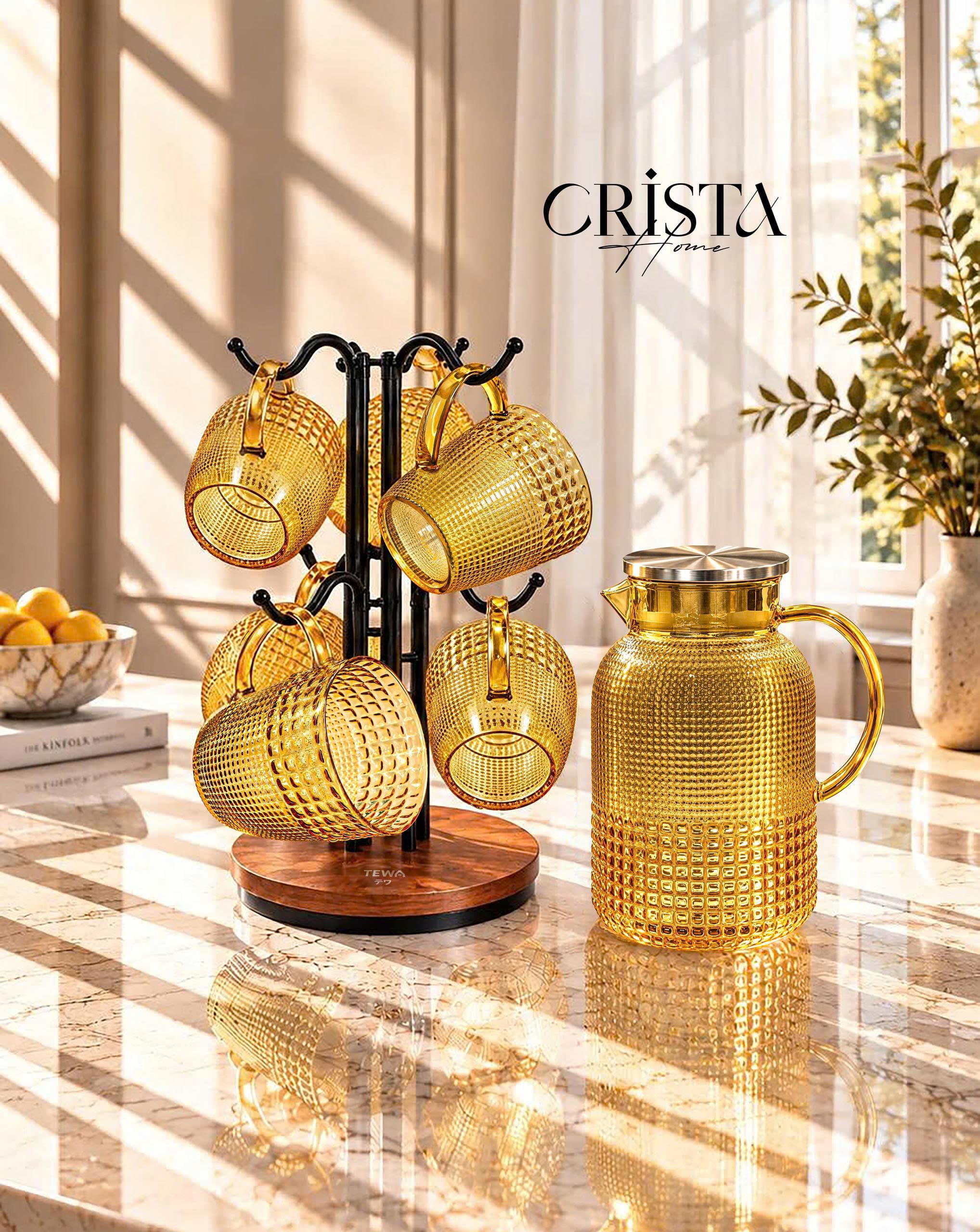🎁 Bộ Bình Cốc Vân Hạt Sương Mai: Quà Tặng Đẳng Cấp, Nâng Tầm Không Gian Sống!