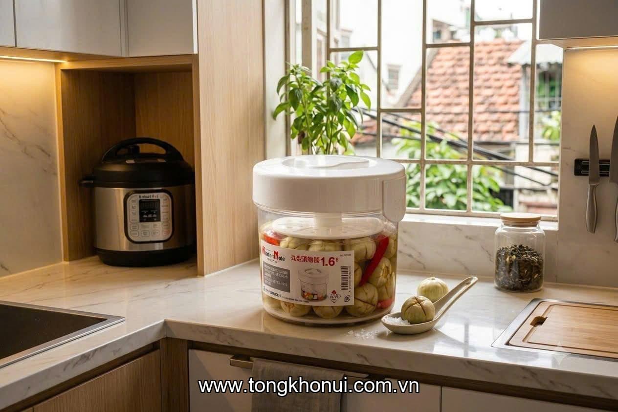 Hộp Muối Dưa Cà Pearl Metal 1.6L Nhật Bản: Nén Chặt, Ngon Chuẩn Vị!