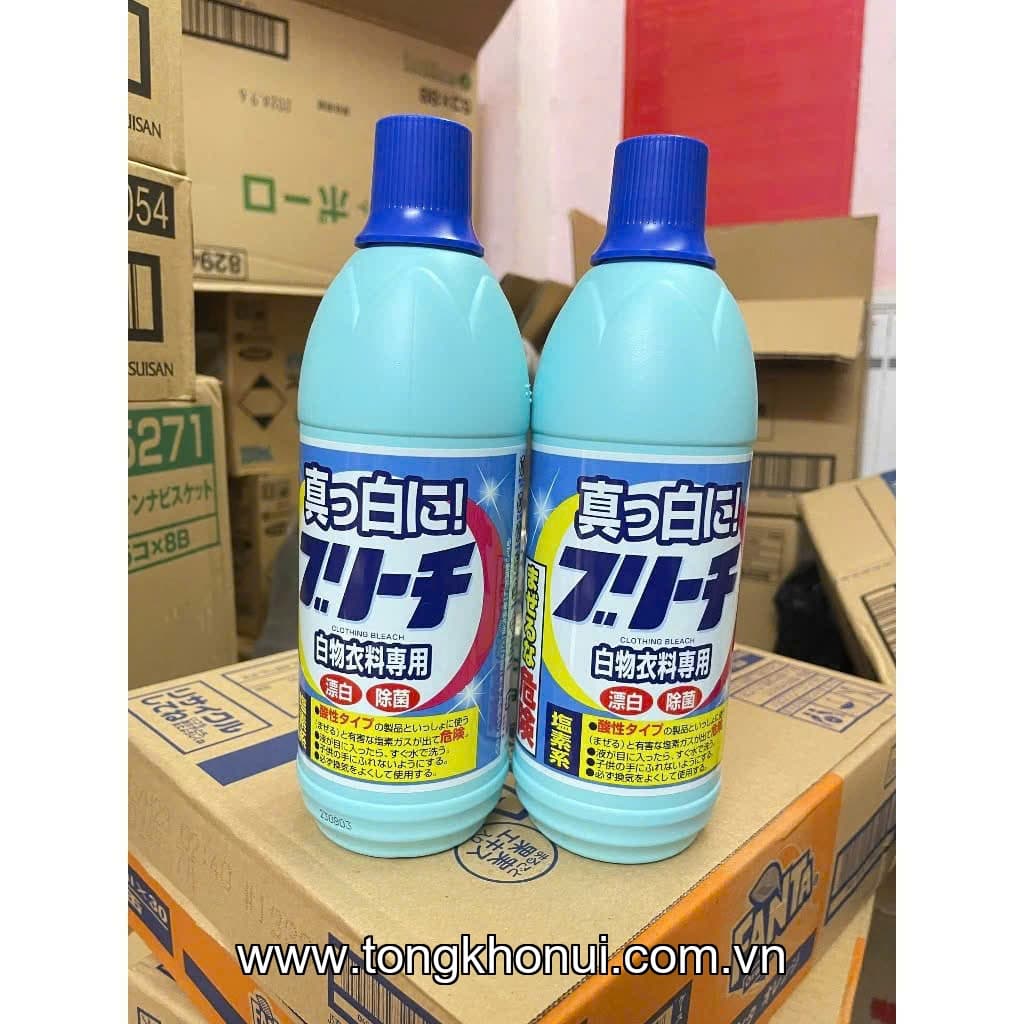 💥 Cứu tinh áo trắng! Nước Tẩy Trắng Rocket 600ml Nhật Bản – Sạch Tinh Tươm, Sáng Như Mới!