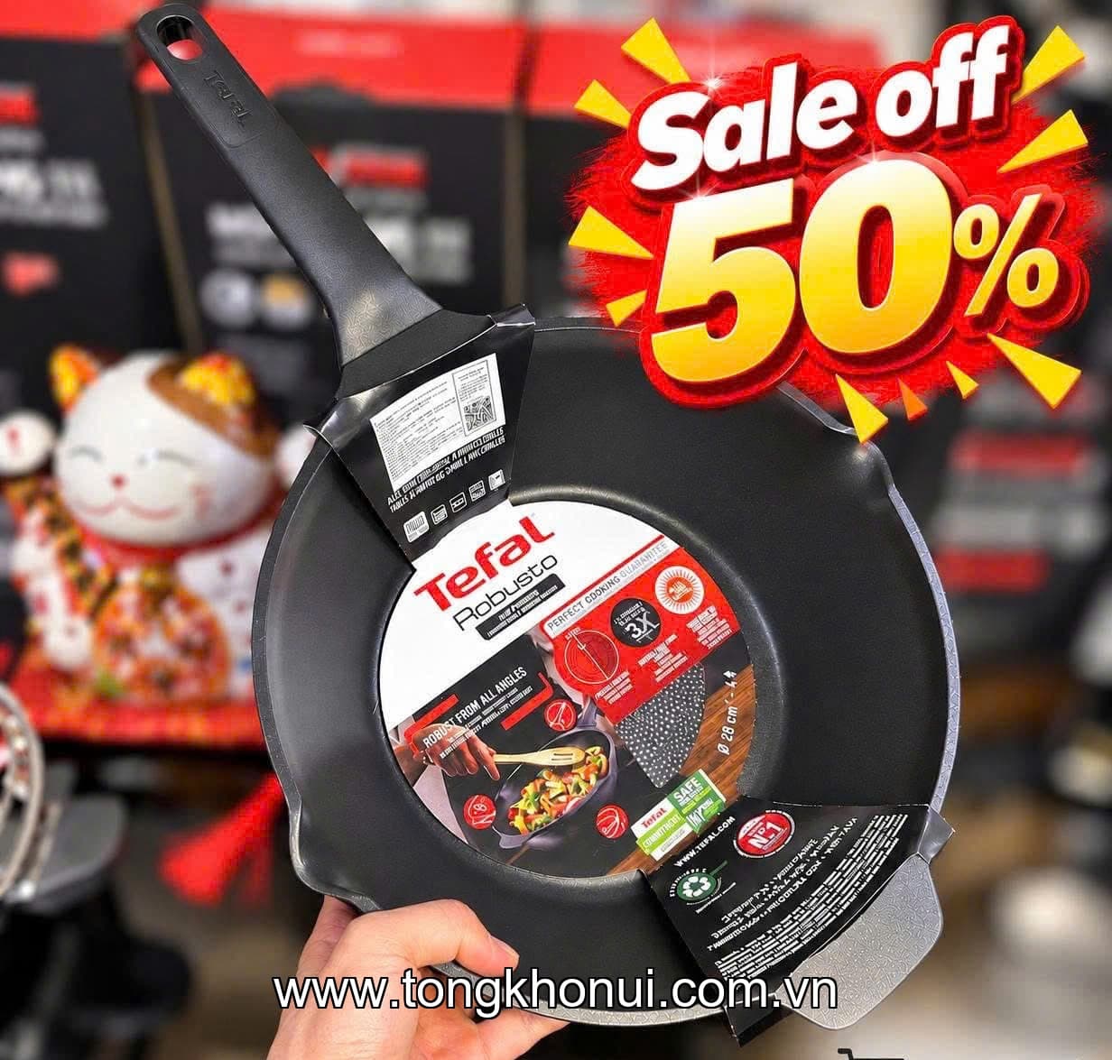 💥 Nâng Tầm Bếp Việt: Chảo Đúc Tefal Robusto Sâu Lòng Đa Năng, Bền Bỉ!