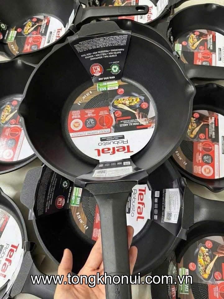 💥 Nâng Tầm Bếp Việt: Chảo Đúc Tefal Robusto Sâu Lòng Đa Năng, Bền Bỉ!